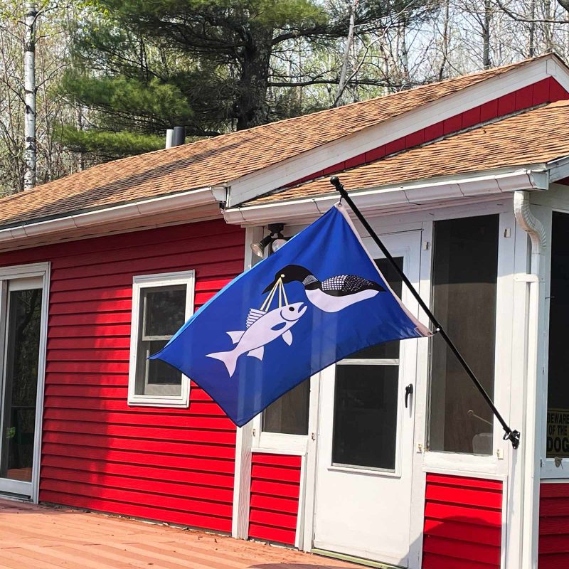 Minnesota laser loon Flag outdoor