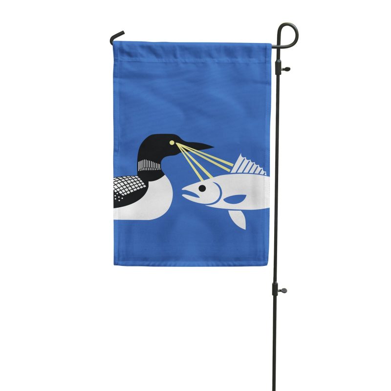 Minnesota laser loon Garden Flag