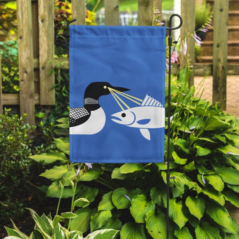 Minnesota laser loon Garden Flag outdoor