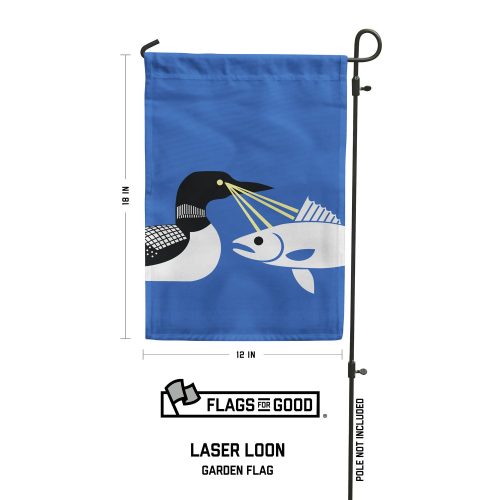 Minnesota laser loon Garden Flag specs