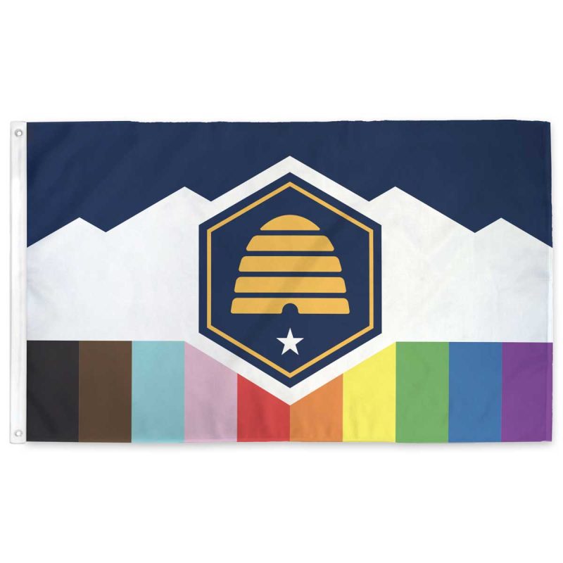 New Utah Rainbow Pride Flag 11 2023 Flat