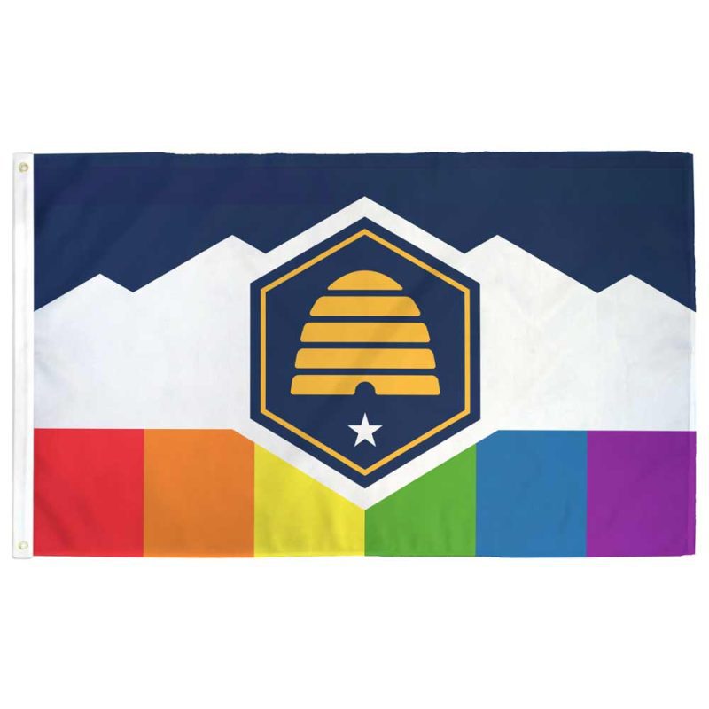 New Utah Rainbow Pride Flag 2023 Flat