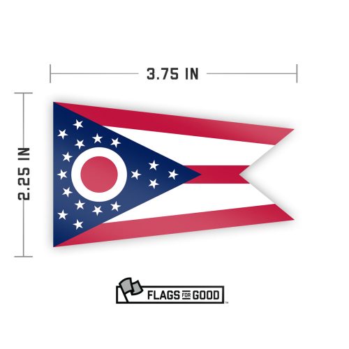 Ohio Flag Sticker Specs