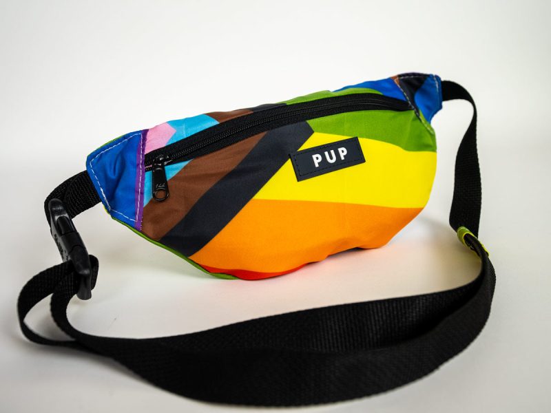 PUP Ucycled Progress Pride Flag Fanny Pack