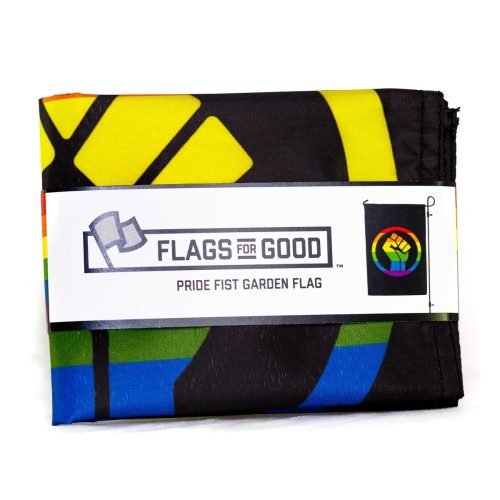 Pride Fist Garden Flag Folded