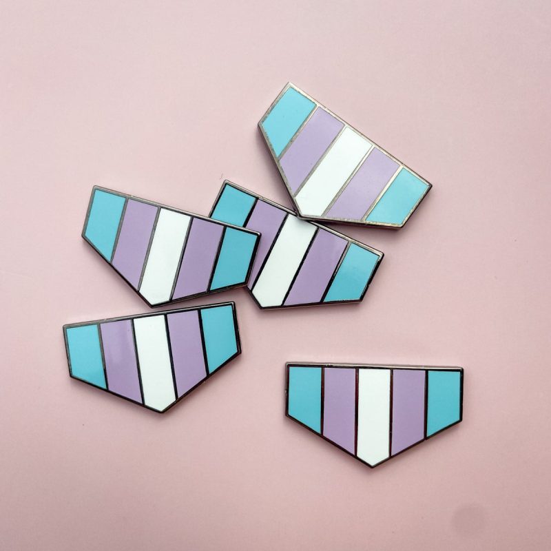 Pronoun + Pride Flag Interchangable Magnetic Pin Set by Flags For Good | Transgender (Trans) Pride Flag Badges