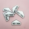 Pronoun + Pride Flag Interchangeable Magnetic Pin Set by Flags For Good | They Them Pronoun Badges