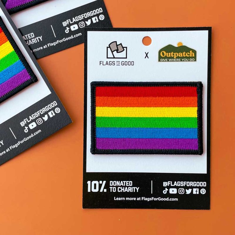 Rainbow LGBTQ Pride Flag Stick On Patch