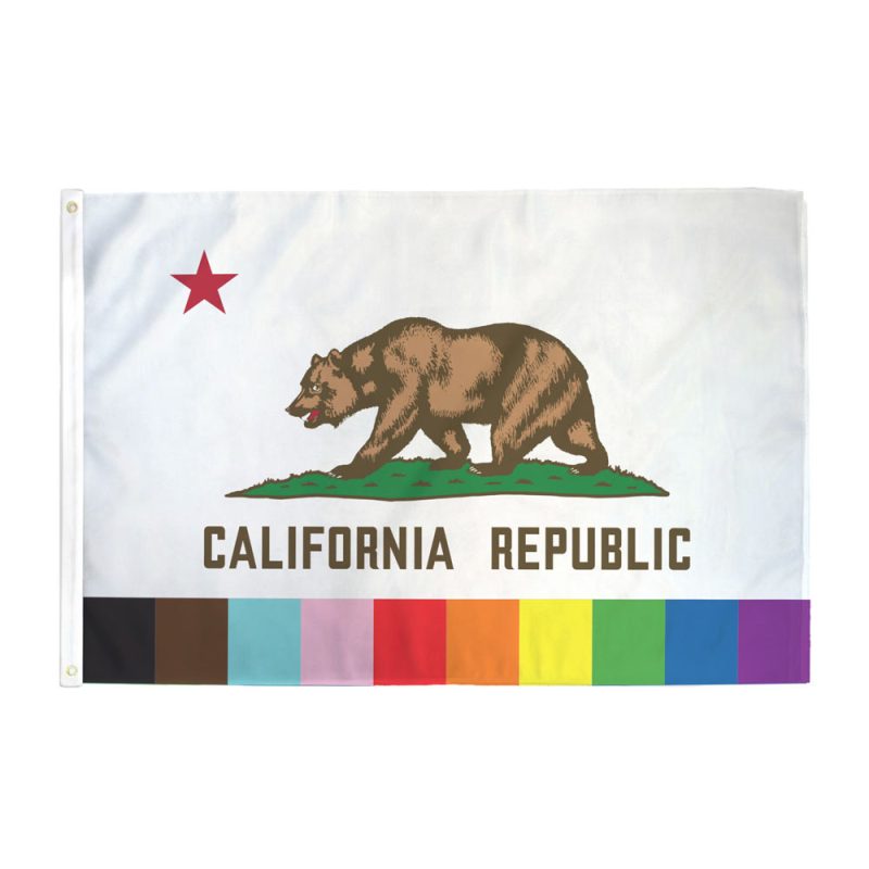 Rainbow Pride California Flag