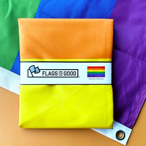 LGBTQ Rainbow Pride Double Sided 3ft by 5ft Outdoor Flag Made by Flags for Good