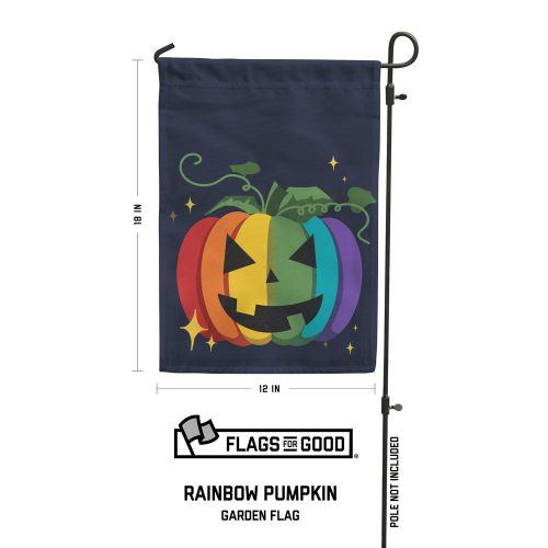 Rainbow Pumpkin Garden Flag Specs