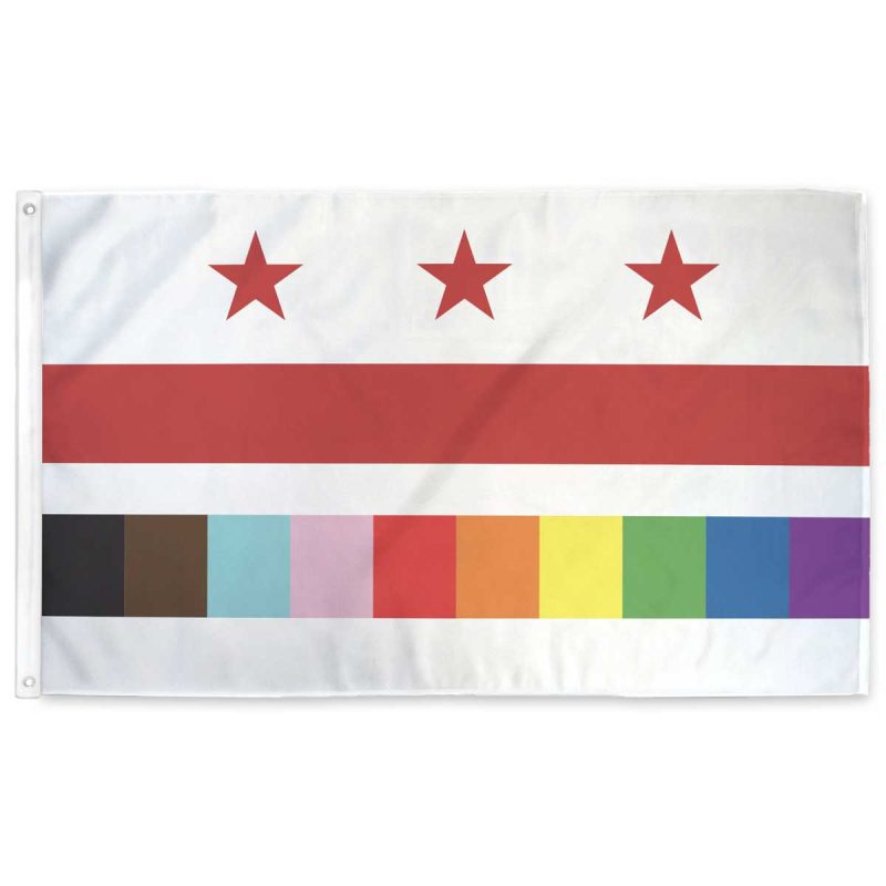 Rainbow washington DC pride Flag