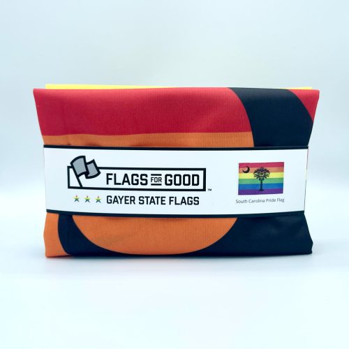 South Carolina Rainbow Pride Flag Folded