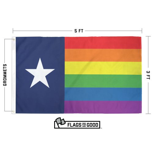 Texas Rainbow Pride Flag Specs