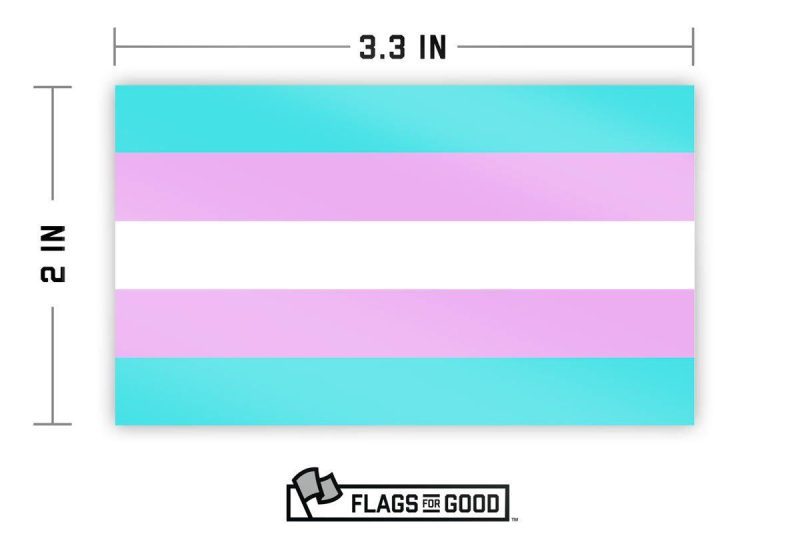 Trans Flag Sticker Specs