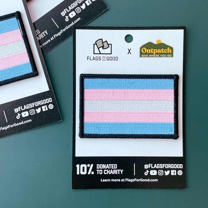 Transgender Trans Pride Flag Stick On Patch