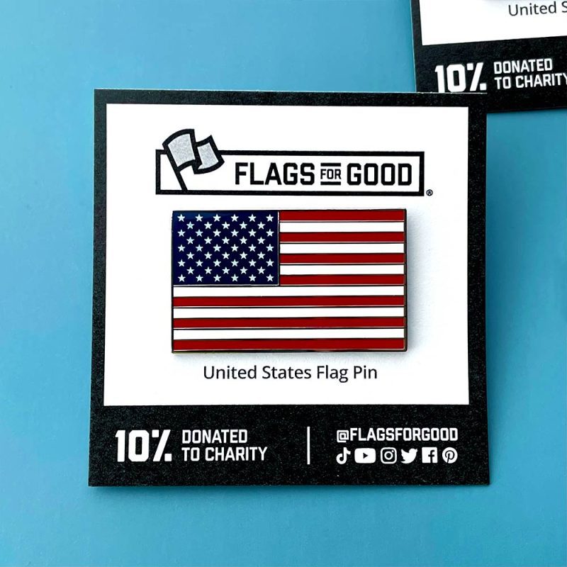 USA Flag Hard Enamel Pin