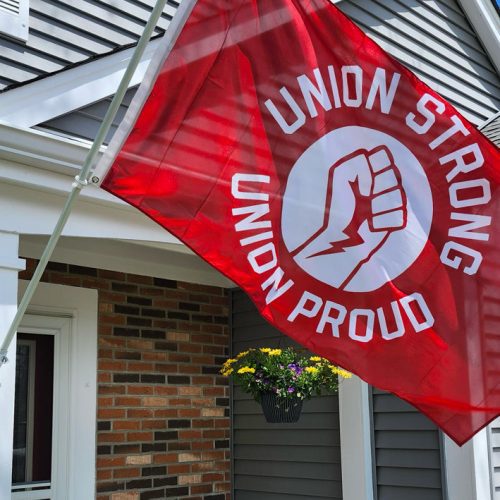 Union Proud Union Strong Single Flag huse