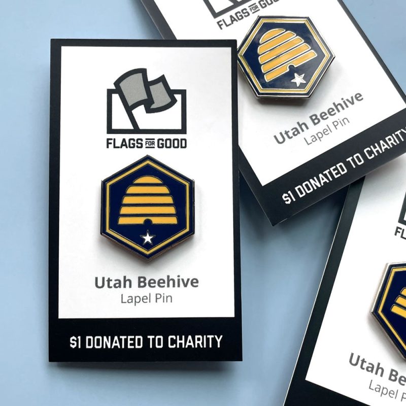 Utah Beehive Enamel Lapel Pin