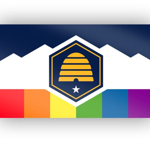 Utah Beehive LGBTQ Pride Flag Sticker