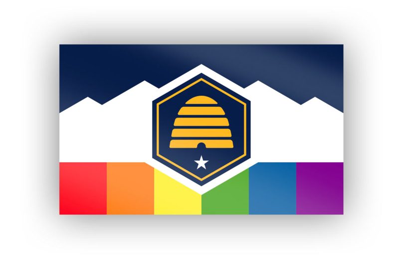 Utah Beehive LGBTQ Pride Flag Sticker