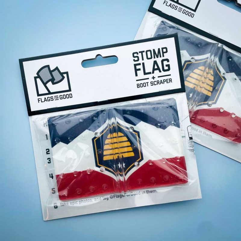 Utah flag snowboard stomp pad packaging