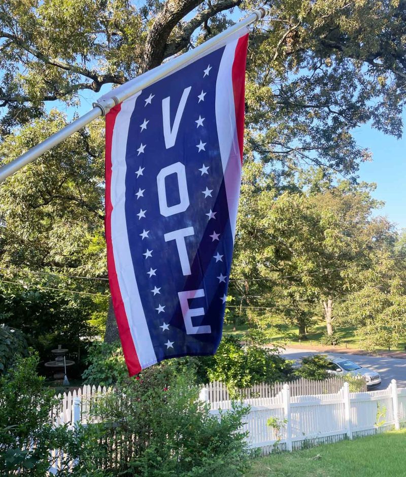 Vote Vertical Flag Banner house