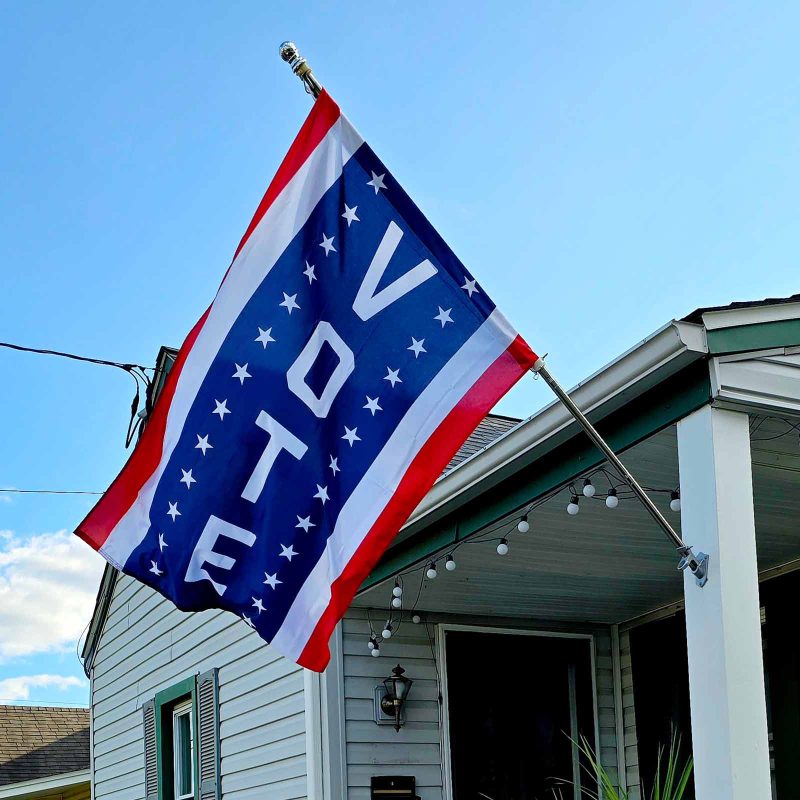 Vote Vertical Flag Banner house pole