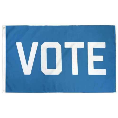 Blue "Vote" Flag by Flags For Good