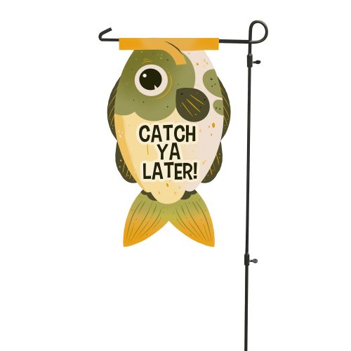 Welcome Catch ya Later Fish Garden Flag Back