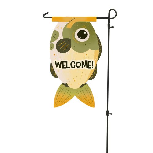 Welcome Catch ya Later Fish Garden Flag Front