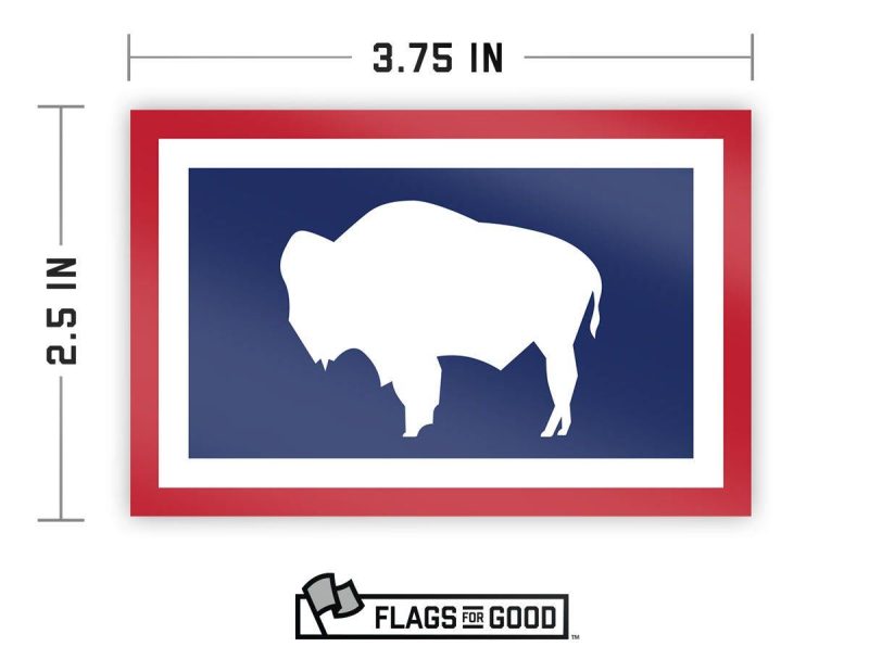 Wyoming Flag Sticker Specs