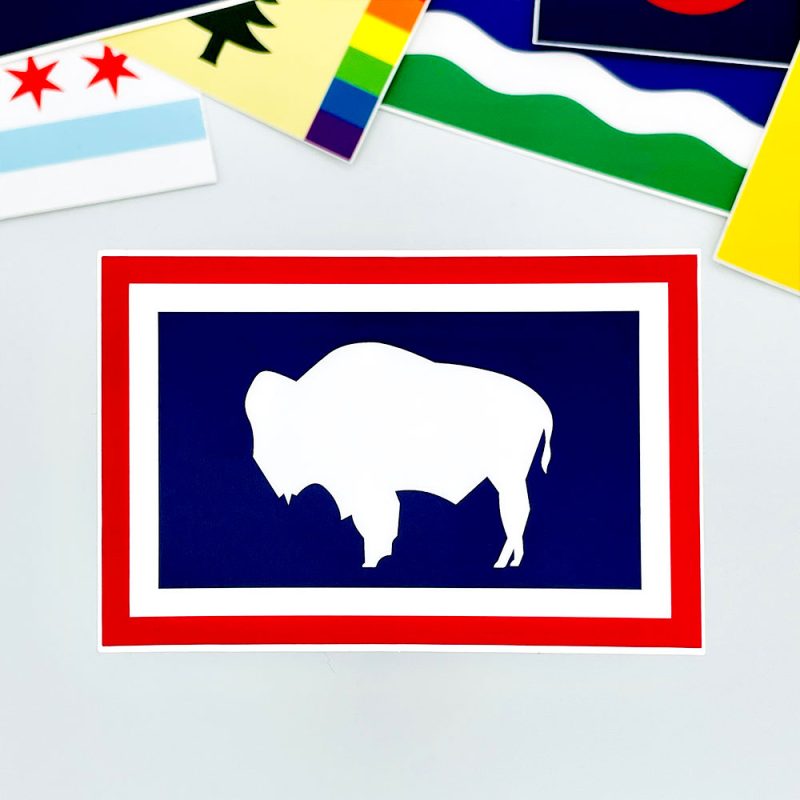 Wyoming Flag Vinyl Sticker c4bb00c3 d1ee 4e18 b50f 777247c39a60