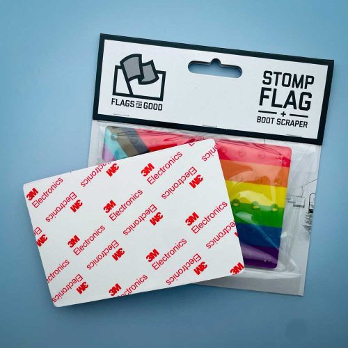 progress lgbtq pride flag snowboard stomp pad 3M backing