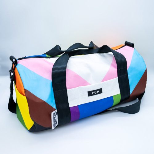 progress pride flag duffel bag PUP 2024