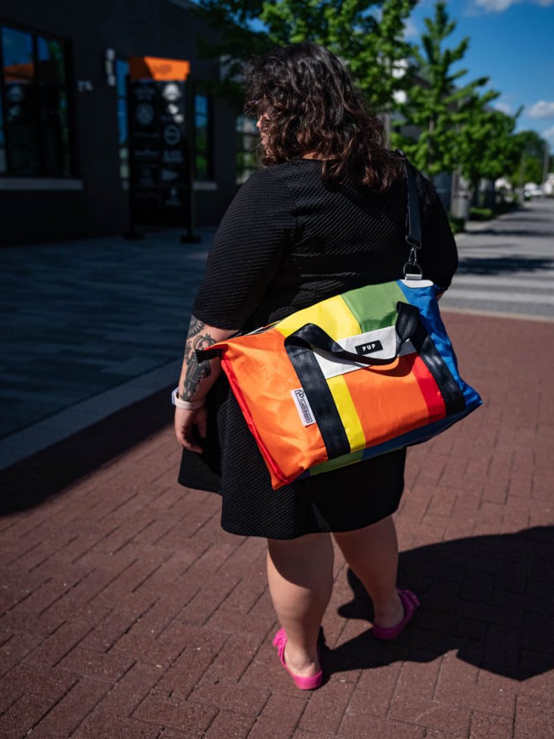 rainbow pride weekender bag PUP 2024